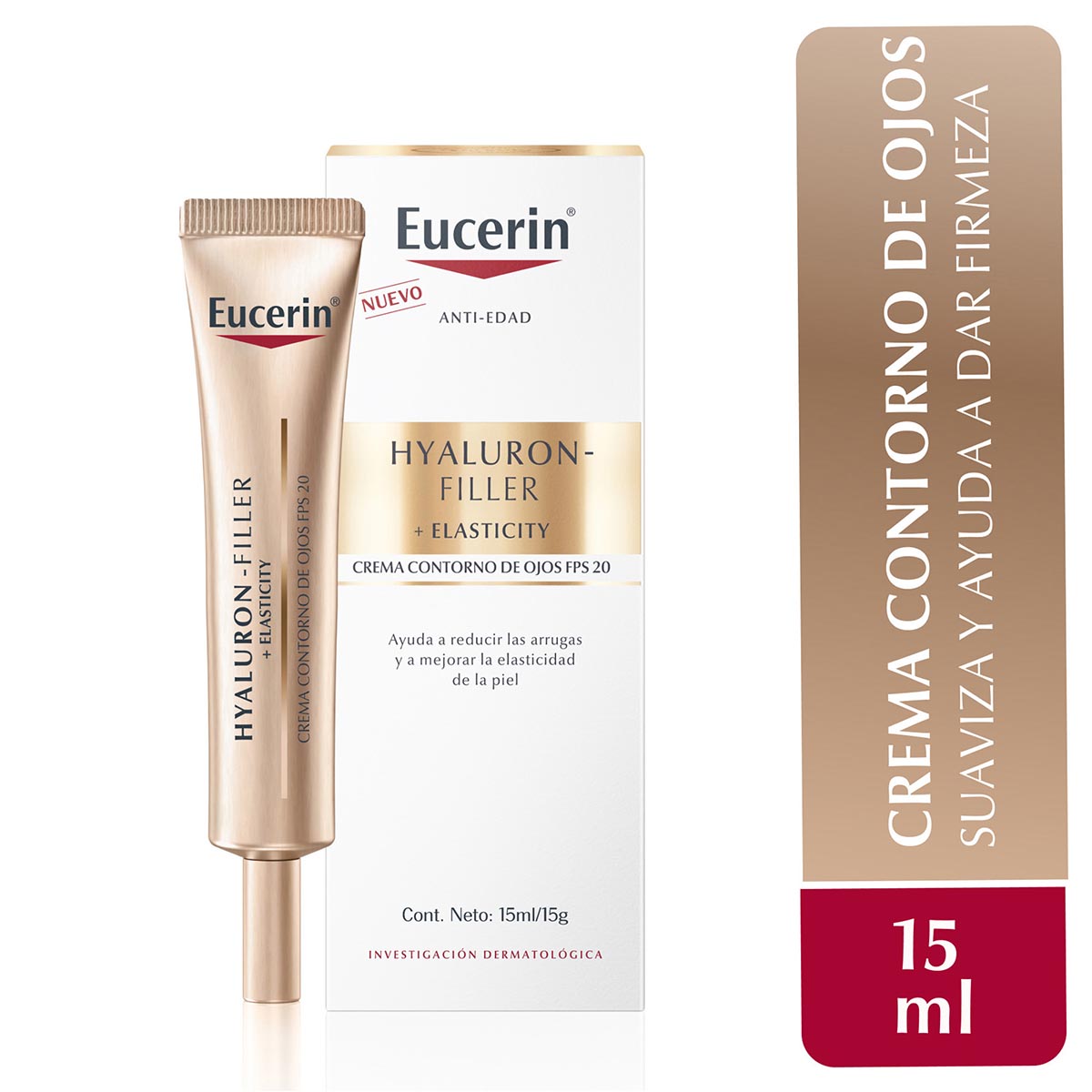 Eucerin Hyaluron Filler + Elasticity Contorno De Ojos 15Ml