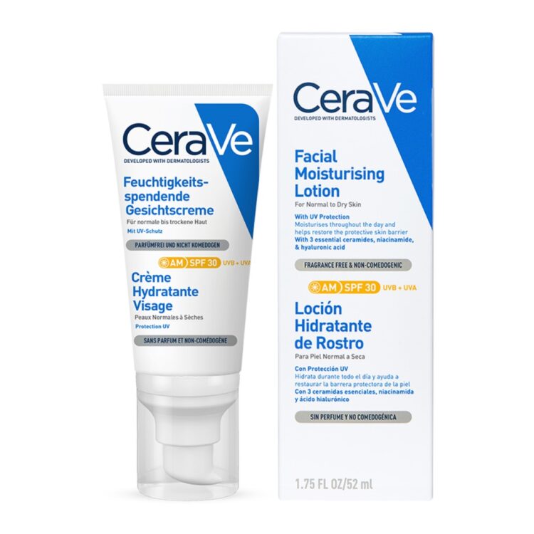 Cerave Loción Hidratante De Rostro Fps30 Piel Seca 52Ml
