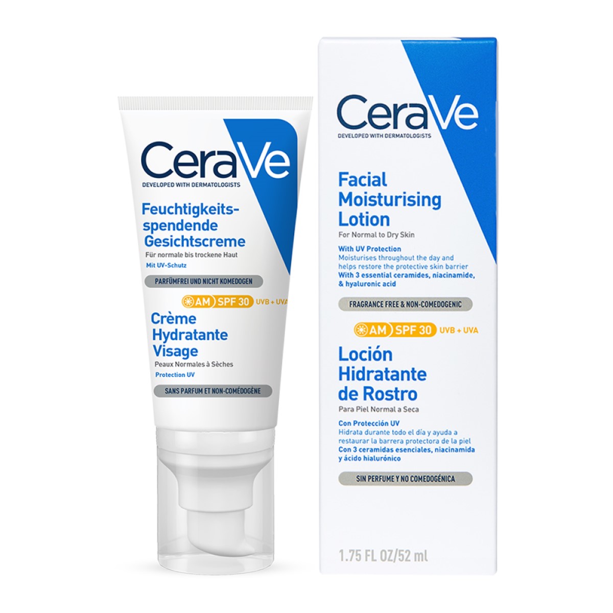 Cerave Loción Hidratante De Rostro Fps30 Piel Seca 52Ml